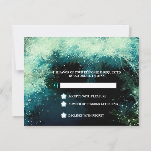Mariage Inspirationnel de Starry Forest RSVP (Devant)