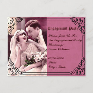 mariage, invitation de partie de fiançailles