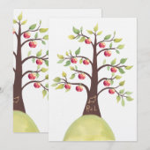 Mariage Invitation de sculpture d'arbre de pomme M (Devant / Derrière)