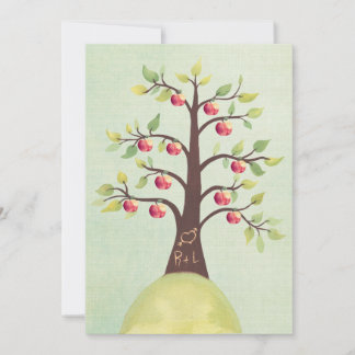 Mariage Invitation de sculpture d'arbre de pomme M