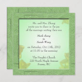 mariage, invitation des parents de Groom (Devant / Derrière)