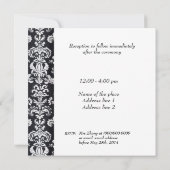 mariage, invitation des parents de la mariée. (Dos)