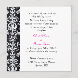 mariage, invitation des parents de la mariée.