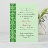 mariage, invitation des parents de la mariée. (Debout devant)