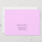 mariage, invitation des parents de la mariée (Dos)