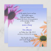 mariage, invitation des parents de la mariée. Fleu (Devant / Derrière)