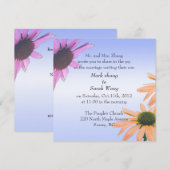 mariage, invitation des parents du marié fleurs de (Devant / Derrière)