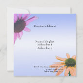 mariage, invitation des parents du marié fleurs de (Dos)