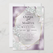MARIAGE | Invitation Eggplant Pearl Shimmer (Devant)