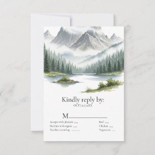 Mariage Invitation Nature Alpine avec Choix de Rep
