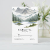 Mariage Invitation Nature Alpine avec Choix de Rep (Debout devant)