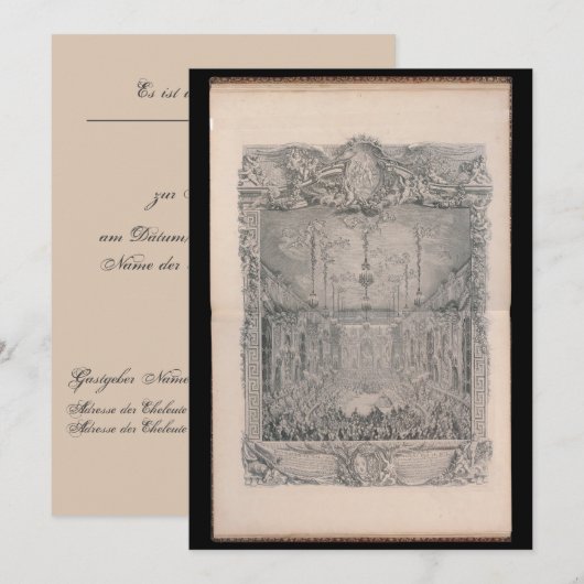 Mariage – Invitation personnalisable pour le maria (Devant / Derrière)