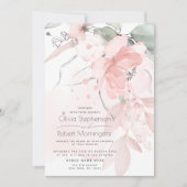 Mariage | Invitation Rose sauvage de bois rose pâl (Devant)