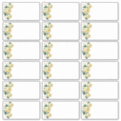 Mariage Invité Ajouter le nom Étiquette Jaune Flor (Devant)