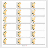 Mariage Invité Ajouter Nom Étiquette Orange Floral (Feuille)