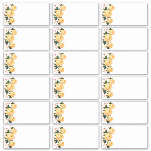 Mariage Invité Ajouter Nom Étiquette Orange Floral (Devant)