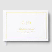 Mariage Invité Or Classique Élégance Script Monogr (Recto)
