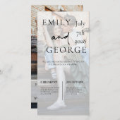 Mariage Inviter le Modèle avec photo (Devant / Derrière)