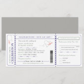 Mariage Inviter Voyage Carte D'Embarquement Repas  (Devant / Derrière)