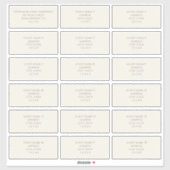 Mariage Invités Étiquettes de adresse 18 destinata (Feuille)