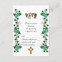 Mariage irlandais Croix celtique RSVP