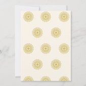 mariage islamique d'or Invitation (Dos)