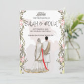 Mariage islamique Moden, nikah, walima, invitation (Debout devant)