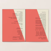 Mariage Itinéraire 💕 Élégant Programme Corail (Intérieur)
