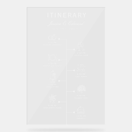 Mariage Itinéraire Programme de fête Noir Blanc Ch (Recto)