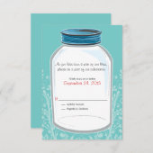 Mariage Jar Mason Fantaisie RSVP (Devant / Derrière)