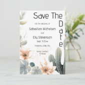 Mariage Jardin Enchantée Enregistrer La Carte Date (Debout devant)