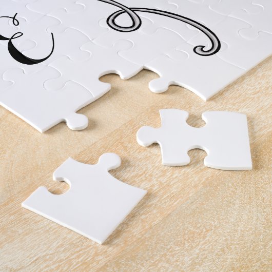 Mariage Jigsaw Puzzle Doves blanches personnalisée (Côté)