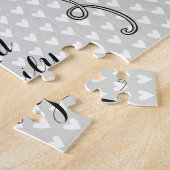 Mariage Jigsaw Puzzle Doves blanches personnalisée (Côté)