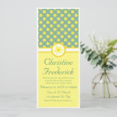 Mariage jonquille, invitation 4"x9.25" (Debout devant)