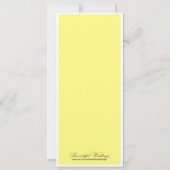 Mariage jonquille, invitation 4"x9.25" (Dos)