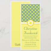 Mariage jonquille, invitation 4"x9.25" (Devant / Derrière)