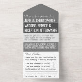 Mariage Jour tout en une invitation (À l'intérieur)