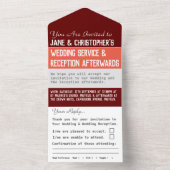 Mariage Jour tout en une invitation (À l'intérieur)