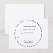 Mariage juif hébreu RSVP ivoire Métallique (Devant / Derrière)