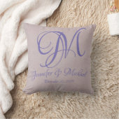 Mariage Keepsaké Dusty Pink Monogram Coussin (Couverture)