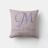 Mariage Keepsaké Dusty Pink Monogram Coussin (Recto)