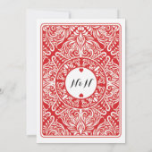 Mariage King Queen Hearts Jouer Carte Ace Invitati (Dos)