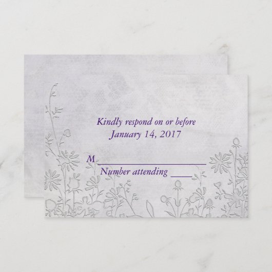 Mariage Lace RSVP (Devant / Derrière)