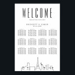 Mariage Las Vegas | 12 Tableau des sièges<br><div class="desc">Une affiche unique sur le thème de la ville décorée de 12 tables,  spécialement adaptée à votre futur mariage dans la belle ville de Las Vegas,  Nevada. Tous les éléments de cet élément sont déverrouillés et personnalisables à l'aide de la fonction de personnalisation.</div>