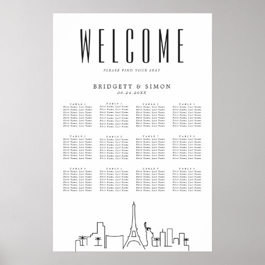 Mariage Las Vegas | 12 Tableau des sièges (Devant)