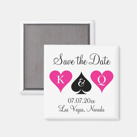 Mariage Las vegas enregistrer la date aimant avec  (Recto/Verso)