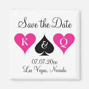 Mariage Las vegas enregistrer la date aimant avec 