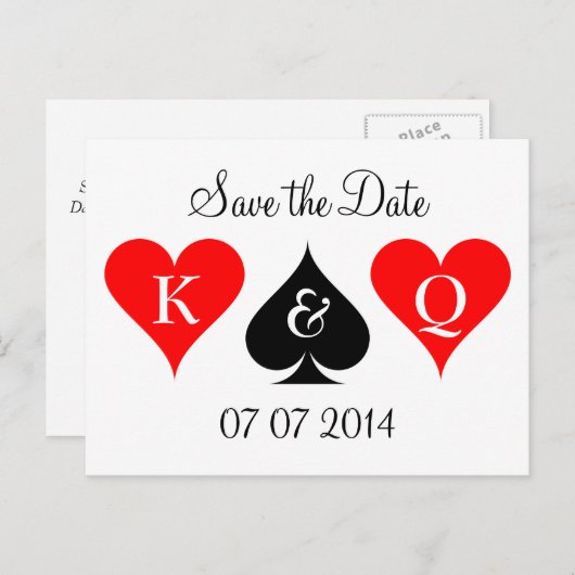 Mariage Las Vegas enregistrer la date cartes posta (Devant / Derrière)