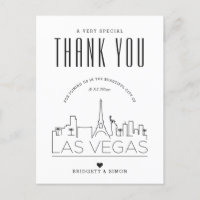 Mariage Las Vegas | Merci de venir ! Carte postale