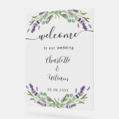 Mariage lavande eucalyptus verdure bienvenue (Angle)